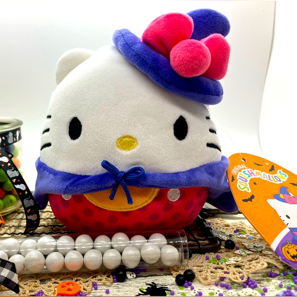Squishmallows hello kitty witch stuffed plush toy 5” new with tags - Picture 3 of 5